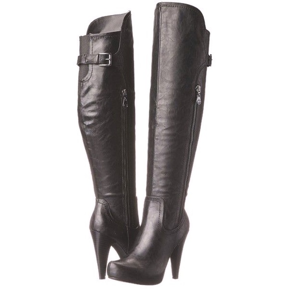 G by Guess Topaz Over the Knee Gray boots 9.5 (WILL SHIP WITHOUT THE BOX) - Picture 1 of 13